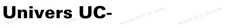 Univers UC字体转换
